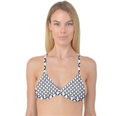 Black Pattern Halftone Wallpaper Reversible Tri Bikini Top by Apen