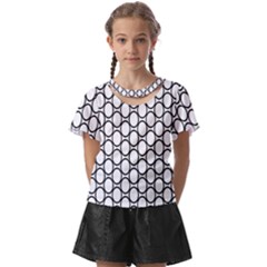 Black Pattern Halftone Wallpaper Kids  Front Cut T-shirt by Apen