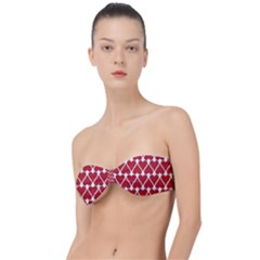 Hearts Pattern Seamless Red Love Classic Bandeau Bikini Top  by Apen