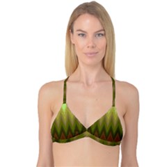 Zig Zag Chevron Classic Pattern Reversible Tri Bikini Top by Apen