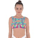 Checkerboard Squares Abstract Texture Patterns Bandaged Up Bikini Top View1