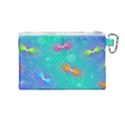 Non Seamless Pattern Blues Bright Canvas Cosmetic Bag (Medium) View2