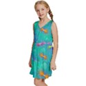 Non Seamless Pattern Blues Bright Kids  Sleeveless Tiered Mini Dress View2