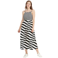 Zigzag Chevron Pattern Boho Sleeveless Summer Dress by Dutashop