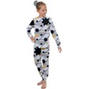 Flower Shape Abstract Pattern Kids  Long Sleeve Set  View1