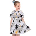 Flower Shape Abstract Pattern Kids  Sailor Dress View1