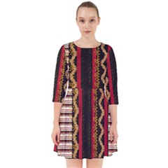 Textile Pattern Abstract Fabric Smock Dress by Modalart