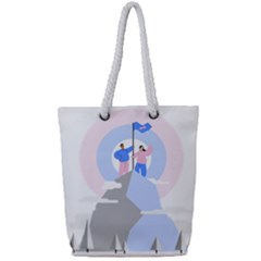 Achievement Success Mountain Clouds Full Print Rope Handle Tote (small) by Modalart