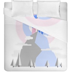 Achievement Success Mountain Clouds Duvet Cover Double Side (king Size) by Modalart