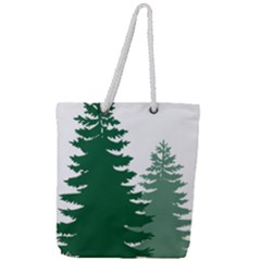 Pine Trees Spruce Tree Full Print Rope Handle Tote (large) by Modalart