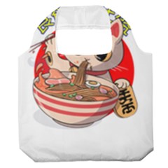 Ramen Cat Noodles Cute Japanes Premium Foldable Grocery Recycle Bag by Modalart