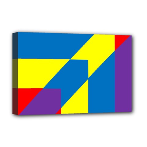 Colorful Red Yellow Blue Purple Deluxe Canvas 18  X 12  (stretched) by Grandong