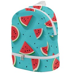 Watermelon Fruit Slice Zip Bottom Backpack by Bedest