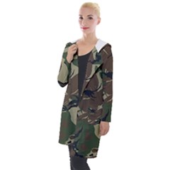 Camouflage Pattern Fabric Hooded Pocket Cardigan by Bedest