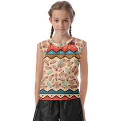 Ethnic-tribal-pattern-background Kids  Raglan Cap Sleeve T-shirt by Apen