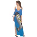 Rocket Spaceship Space Travel Nasa Maxi Chiffon Cover Up Dress View2