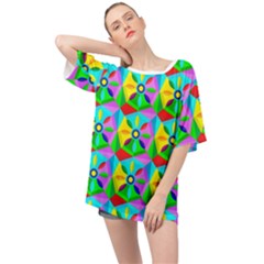 Star Texture Template Design Oversized Chiffon Top by Ravend