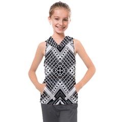 Pattern Tile Repeating Geometric Kids  Sleeveless Hoodie by Ravend