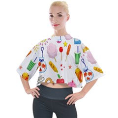 Summer Fair Food Goldfish Mock Neck T-shirt by Ravend