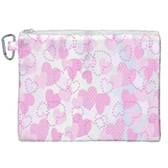 Valentine Background Hearts Bokeh Canvas Cosmetic Bag (xxl) by Ravend