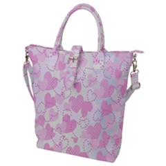 Valentine Background Hearts Bokeh Buckle Top Tote Bag by Ravend