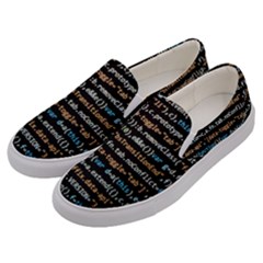 Close Up Code Coding Computer Men s Canvas Slip Ons by Amaryn4rt