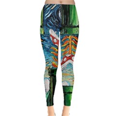 Cartoon Game Games Starry Night Doctor Who Van Gogh Parody Everyday Leggings  by Modalart