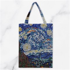 Mosaic Art Vincent Van Gogh Starry Night Classic Tote Bag by Modalart