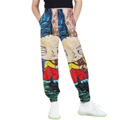 Cartoon Starry Night Vincent Van Gogh Kids  Joggers by Modalart