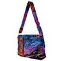 Golden Gate Bridge Starry Night Vincent Van Gogh Full Print Messenger Bag (M) View2