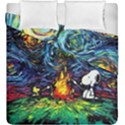 Dog Cartoon Starry Night Print Van Gogh Parody Duvet Cover Double Side (King Size) View1