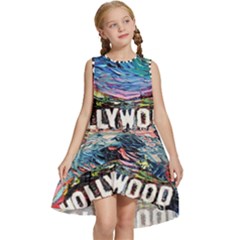 Hollywood Art Starry Night Van Gogh Kids  Frill Swing Dress by Modalart