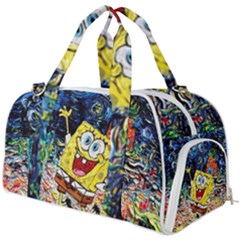 Art Cartoon Starry Night Van Gogh Burner Gym Duffel Bag by Modalart