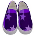 Purple Stars Pattern Shape Men s Canvas Slip Ons View1