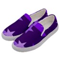 Purple Stars Pattern Shape Men s Canvas Slip Ons View2