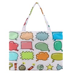 Set Collection Balloon Image Zipper Medium Tote Bag by Pakjumat