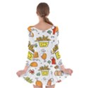 Cute Sketch Set Child Fun Funny Long Sleeve Skater Dress View2