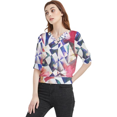 Abstract Art Work 1 Quarter Sleeve Blouse by mbs123