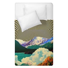 Surreal Art Psychadelic Mountain Duvet Cover Double Side (single Size) by Modalart