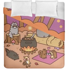 Pusheen Cute Fall The Cat Duvet Cover Double Side (king Size) by Modalart