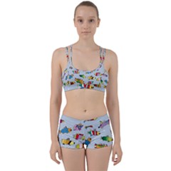 Fish Ocean Sea Water Diving Blue Perfect Fit Gym Set by Modalart