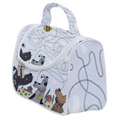 Dog Puzzle Maze Bee Butterfly Satchel Handbag by Modalart