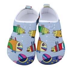 Fish Ocean Sea Water Diving Blue Men s Sock-style Water Shoes by Modalart