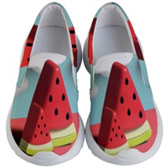 Watermelon Fruit Kids Lightweight Slip Ons by Modalart