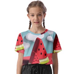 Watermelon Fruit Kids  Basic T-shirt by Modalart