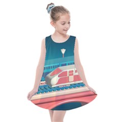 Bridge Transportation Train Toys Kids  Summer Dress by Modalart