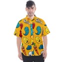 Graffiti Characters Seamless Ornament Men s Short Sleeve Shirt View1