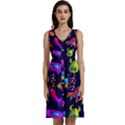 Space Pattern Sleeveless Dress With Pocket View1