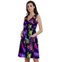 Space Pattern Sleeveless Dress With Pocket View2