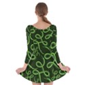 Snakes Seamless Pattern Long Sleeve Skater Dress View2